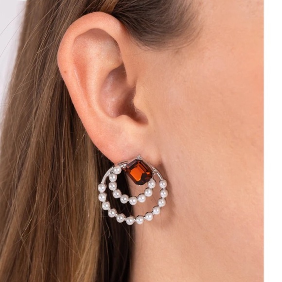 paparazzi Jewelry - COPY - Double Standard Brown Post Earrings NWT
